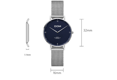 Reloj de Pareja Minimalista Acero Inoxidable Ultadelgado Resistente al Agua - Image 35