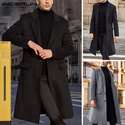 Abrigo Trench Coat de Lana para Hombre Estilo Británico