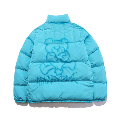 Chaqueta Acolchada para Hombre con Estampado Graffiti Bear - Algodón Premium - Image 12