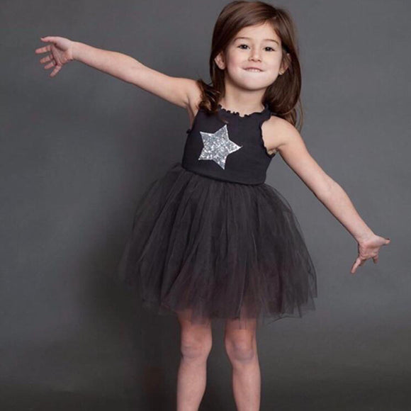Vestido de Princesa con Lentejuelas Pentagrama para Niñas