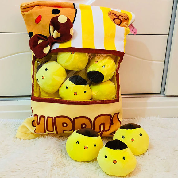 Bolsa Grande de Snacks Deliciosos y Peluches Suaves
