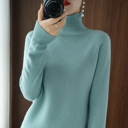 Suéter Cuello Alto Mujer - Pullover Liso y Versátil - Image 6