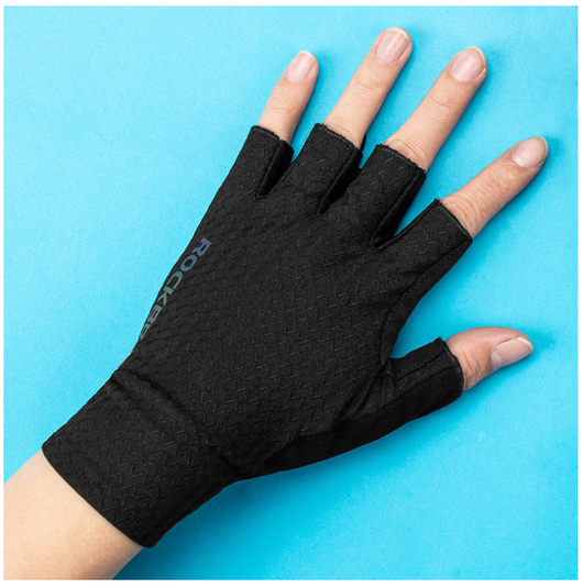 Guantes Cortos de Seda de Hielo Antideslizantes de Secado Rápido para Conducción - Image 5