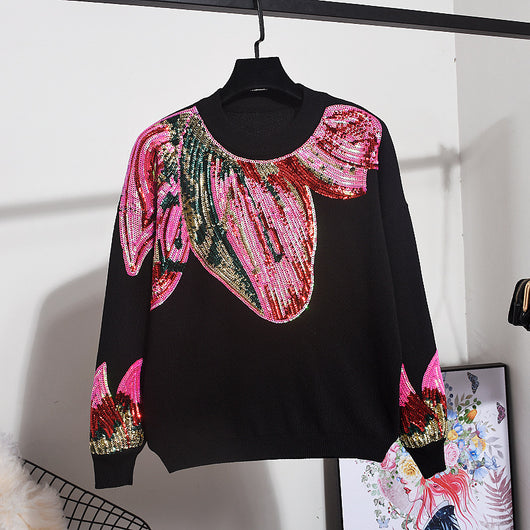 Conjunto de Dos Piezas Suéter Grueso y Pantalón de Punto - Image 5