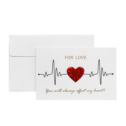 Tarjeta de Felicitación Corazón Rojo - Te Amo Por Siempre con Sobres - Image 19