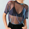 Blusa Casual Transparente de Malla Estilo Europeo