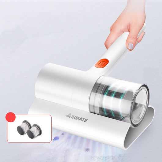 Green Airmate handheld mite removal instrument with transparent dust cup and six replacement filters. - Image 6