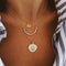 New European And American Cross-border Exclusive Fashion Personality Elephant Crescent Planet Multi-layer Necklace default