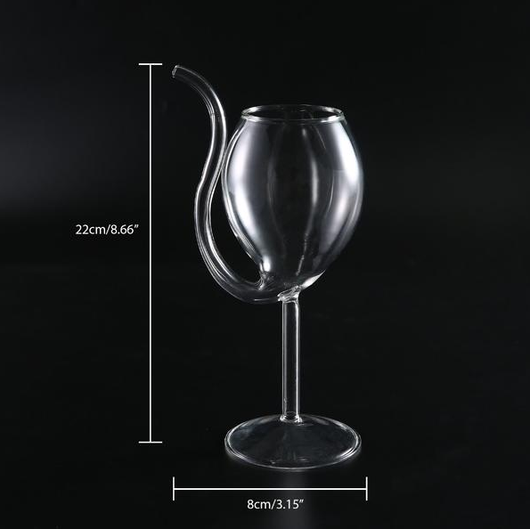 Copa de Vino Tinto Cristal Rojo Vampiro con Tapa Hermética - Image 5