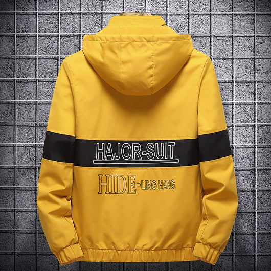 Chaqueta de Béisbol Casual Coreana para Hombre con Capucha y Bordado - Image 4
