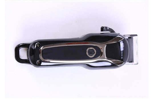 Black and silver hair clipper with an LCD display showing '100' and 'TURBO', featuring a power button and textured blade. - Image 3