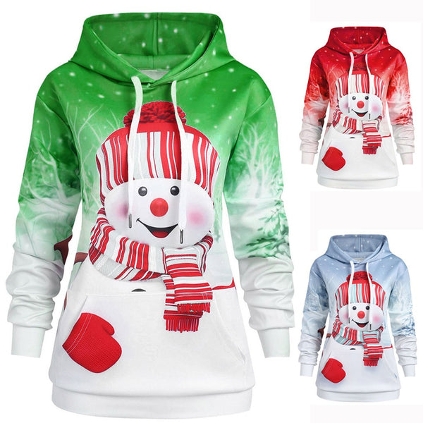 Suéter Navideño con Estampado de Muñeco de Nieve