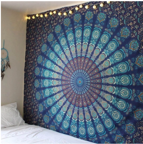 Tapiz Pavo Real Azul para Hombre
