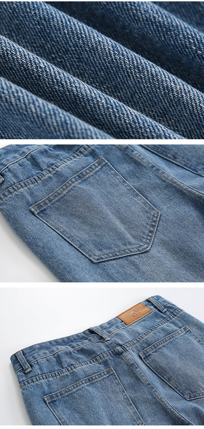 Pantalones Jeans Rectos Holgados Noveno Casual para Hombre - Image 10