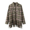 Chaqueta Camisa a Cuadros con Flecos