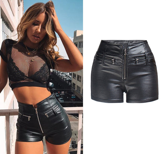 Pantalones de Cuero PU Levantacaderas para Motocicleta