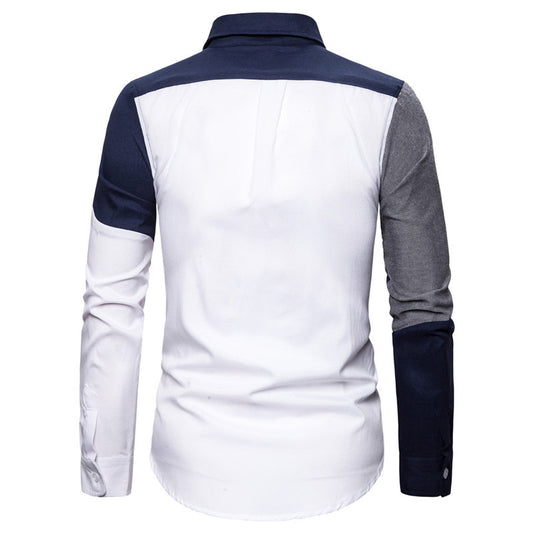 Camisa de Bloques de Color para Hombre - Image 2