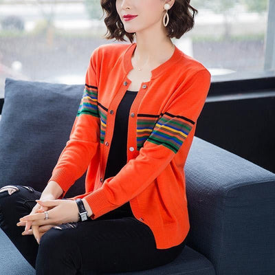 Cardigan Oversized Bloques de Color Tejido Ligero - Image 8