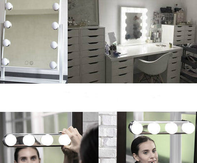 Espejo de Maquillaje LED con 4 Bombillas y Ventosa - Lámpara de Relleno Profesional - Image 2
