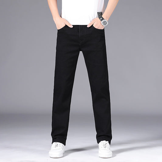 Pantalones Vaqueros Holgados Talla Grande Estilo Dad Jeans Casual Hombre Negro - Image 2