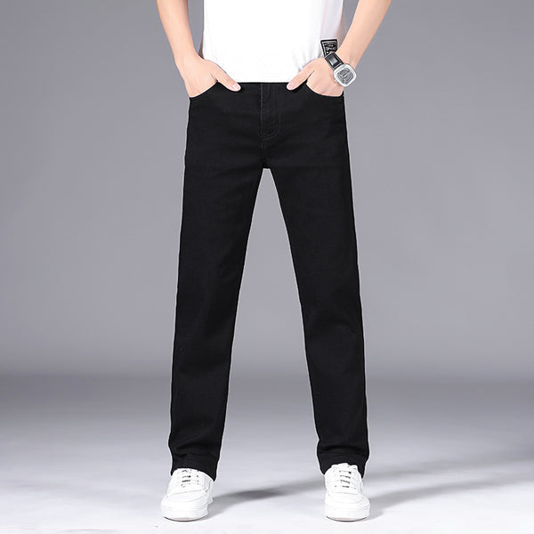 Pantalones Vaqueros Holgados Talla Grande Estilo Dad Jeans Casual Hombre Negro