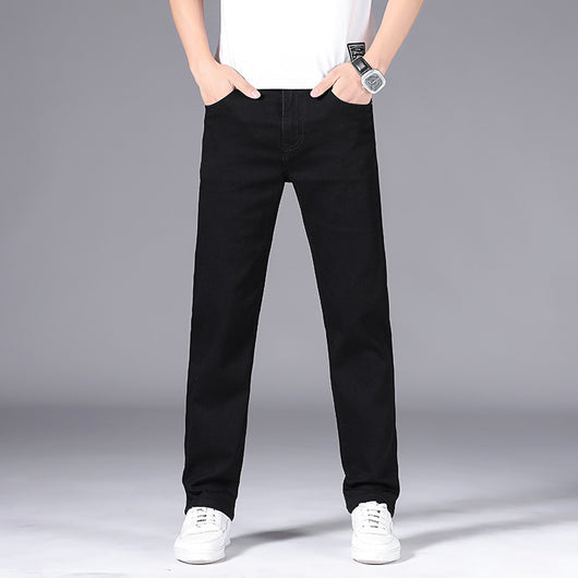 Pantalones Vaqueros Holgados Talla Grande Estilo Dad Jeans Casual Hombre Negro - Image 2