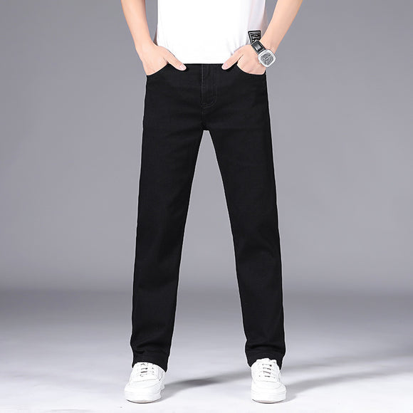 Pantalones Vaqueros Holgados Talla Grande Estilo Dad Jeans Casual Hombre Negro