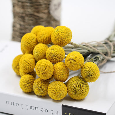 Ramo de Flores Secas Bola Dorada para el Hogar