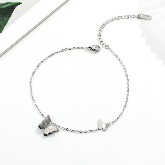 Pulsera Tobillera Mariposa Dorada Cadena Sencilla - Image 5