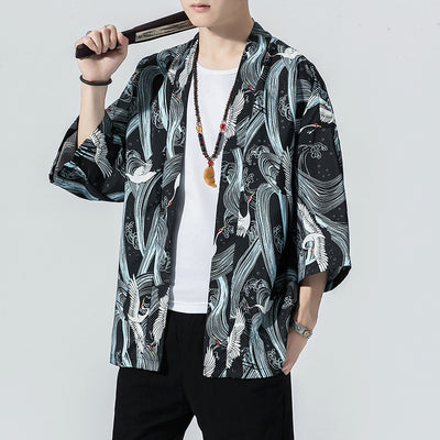 Cardigan Kimono Japonés con Mangas Cortas - Image 5