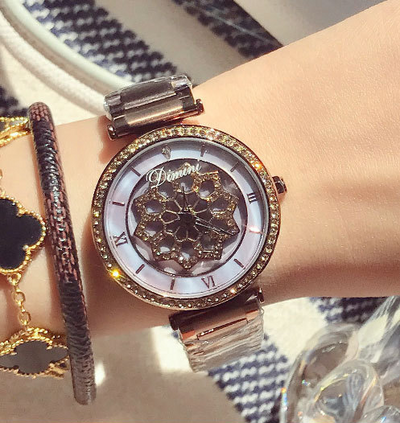 Reloj de Cuarzo para Mujer con Diamantes y Acero Inoxidable - Image 3
