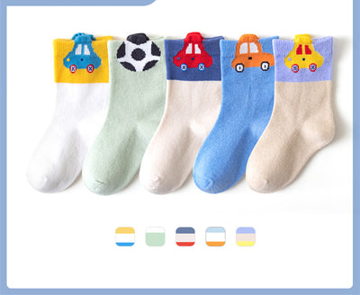 Calcetines de Algodón para Niños y Niñas - Colores Lisos Escolares - Image 15