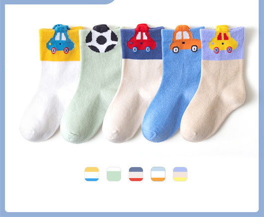 Calcetines de Algodón para Niños y Niñas - Colores Lisos Escolares - Image 15