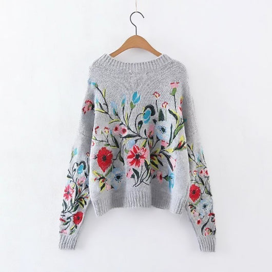 Blusa Bordada de Flores con Acabado Industrial - Image 11