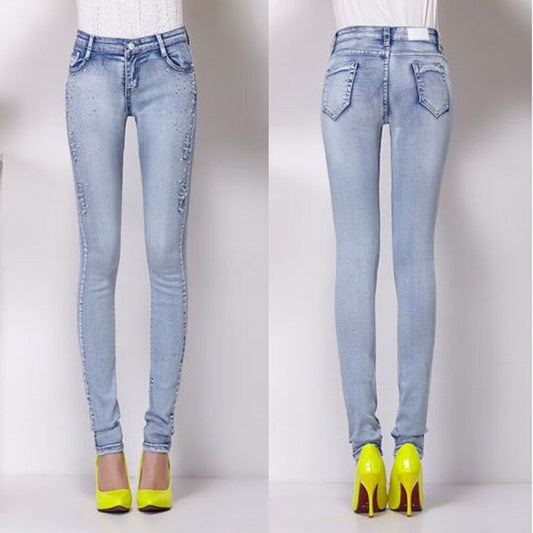 Pantalones Skinny Desgastados y Ajustados