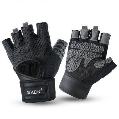 Guantes de Fitness de Medio Dedo Absorbentes de Sudor Antideslizantes - Image 9