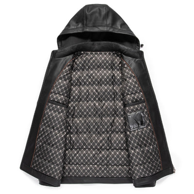 Chaqueta de Cuero Acolchada para Hombre - Estilo Personalidad Fashion - Image 2