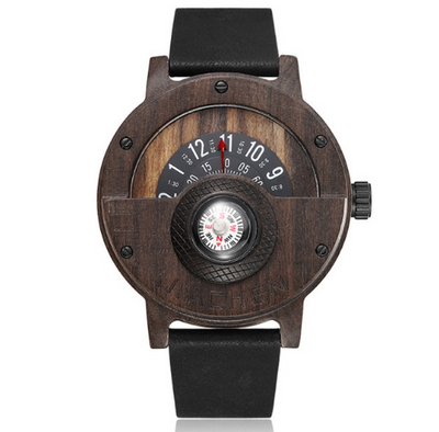Reloj Deportivo con Brújula y Madera - Multifunción para Aventureros - Image 4