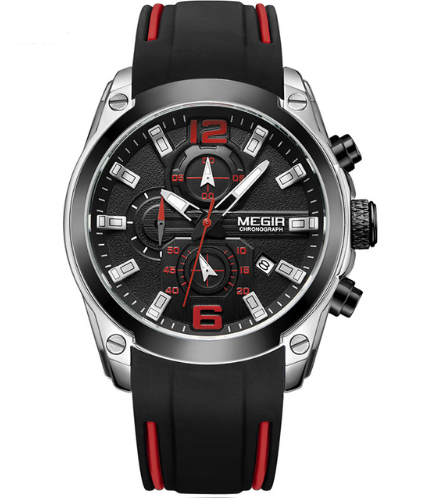 Reloj Deportivo Multifuncional de Silicona para Hombre con Movimiento de Cuarzo - Image 4