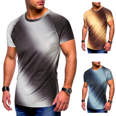 Playera de Manga Corta con Estampado Degradado