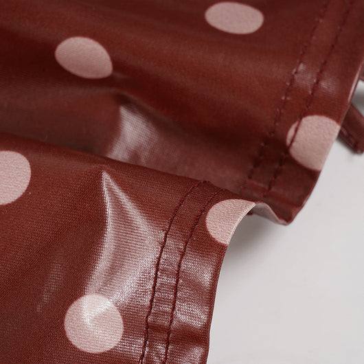Camiseta de Cuero con Lunares y Escote en V para Mujer, Ajuste Ceñido - Image 23