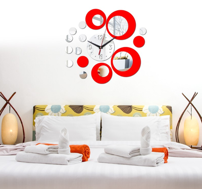 Reloj de Pared Espejo Digital 3D con Efecto Acrílico