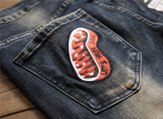 Jeans Rotos Elásticos Estilo Europeo Americano para Hombre - Image 17