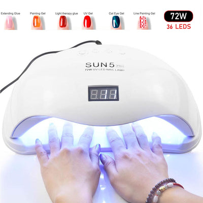 Lámpara UV LED Dual 72W con Energía Solar para Uñas - Image 4
