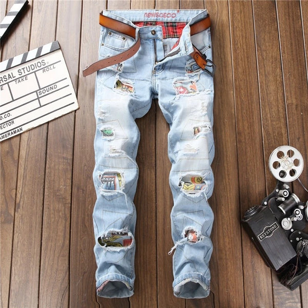 Jeans Rectos Vintage para Hombre