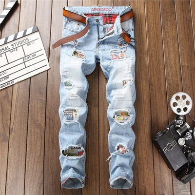 Jeans Rectos Vintage para Hombre