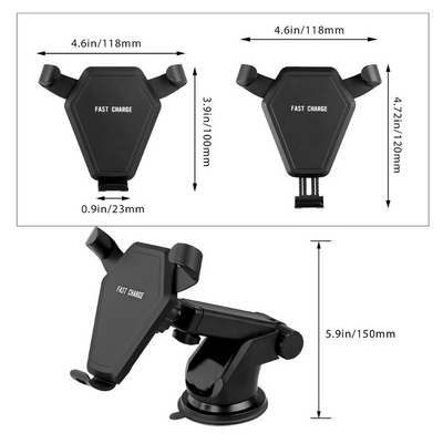 Cargador Inalámbrico Gravitacional para Auto - Compatible iPhone y Samsung - Image 4
