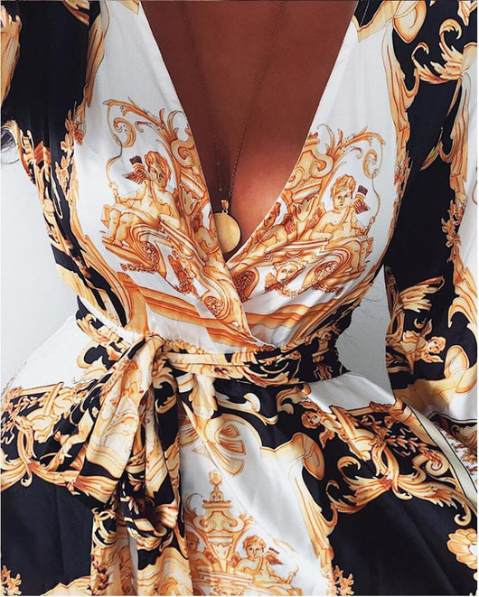 Vestido Estampado de Manga Larga - Image 5