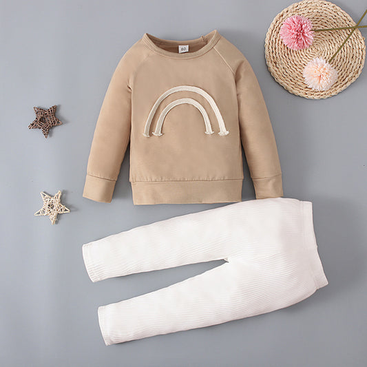 Sudadera Infantil Khaki de Manga Larga para Primavera, Otoño e Invierno