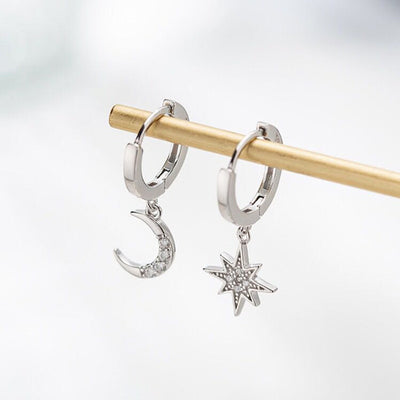 Pendientes Celestiales de Luna y Estrella - Image 7